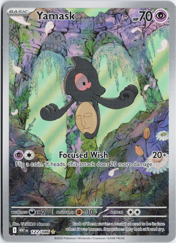 Carta Pokémon Yamask · White Flare #122/086 (NM) — pieza única en Moon's Collectibles México