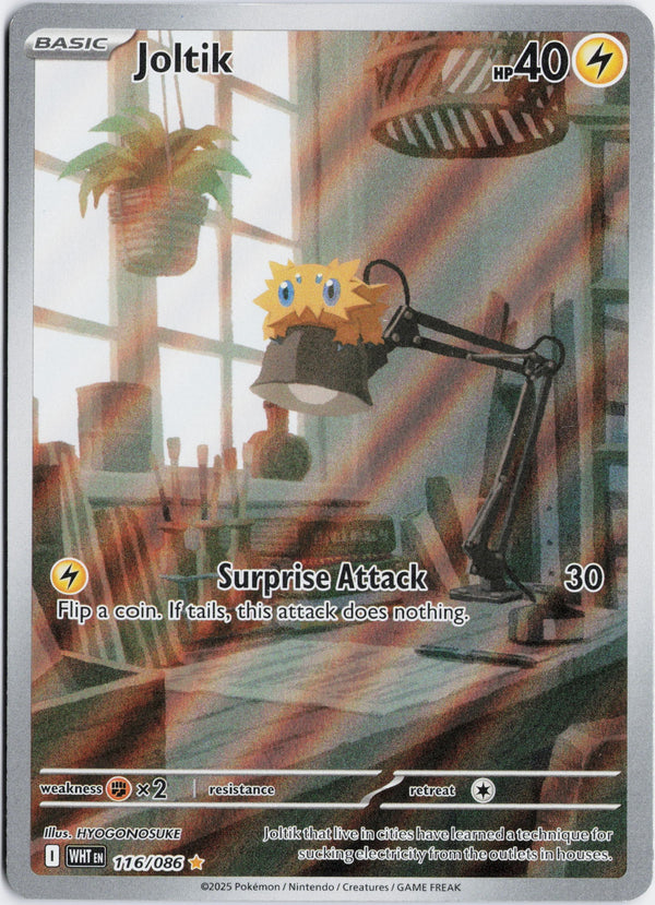 Carta Pokémon Joltik · White Flare #116/086 (NM) — pieza única en Moon's Collectibles México