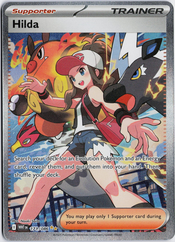 Carta Pokémon Hilda · White Flare #171/086 (NM) — pieza única en Moon's Collectibles México
