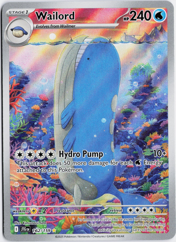Carta Pokémon Wailord · Journey Together #162/159 (NM) — pieza única en Moon's Collectibles México
