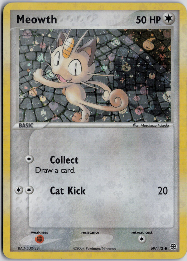 Carta Pokémon Meowth · FireRed & LeafGreen #69/112 (LP) — pieza única en Moon's Collectibles México