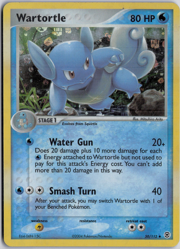 Carta Pokémon Wartortle · FireRed & LeafGreen #50/112 (NM) — pieza única en Moon's Collectibles México