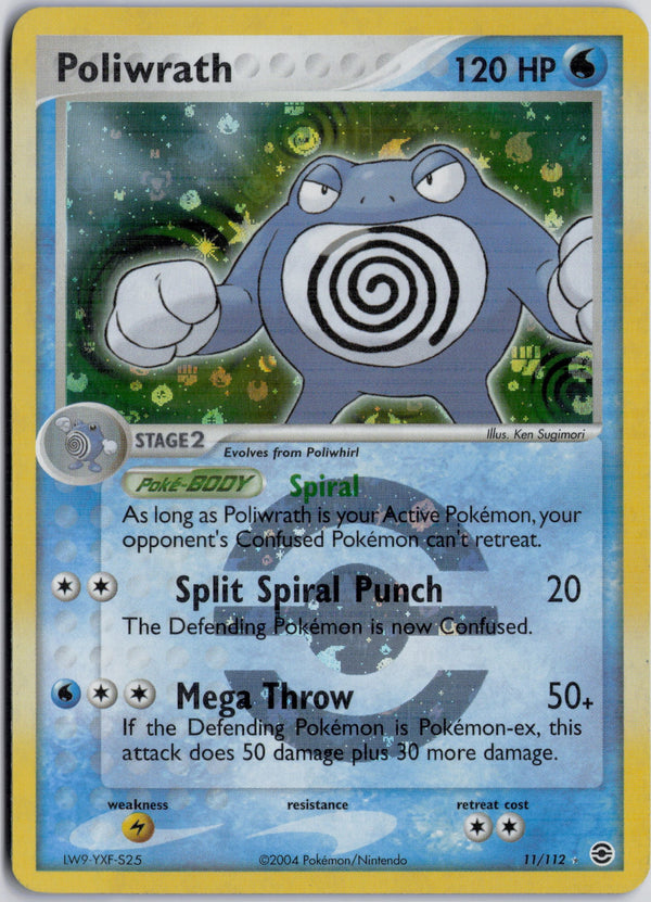 Carta Pokémon Poliwrath · FireRed & LeafGreen #11/112 (NM) — pieza única en Moon's Collectibles México