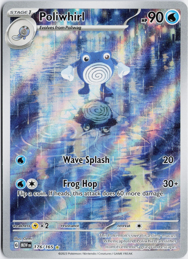 Carta Pokémon Poliwhirl · 151 #176/165 (NM) — pieza única en Moon's Collectibles México