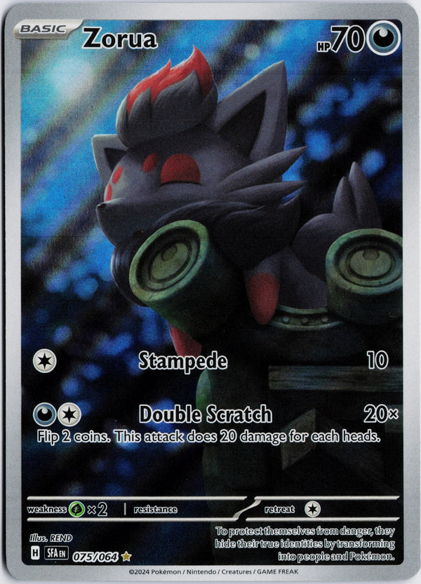 Carta Pokémon Zorua · Shrouded Fable #075/064 (NM) — pieza única en Moon's Collectibles México
