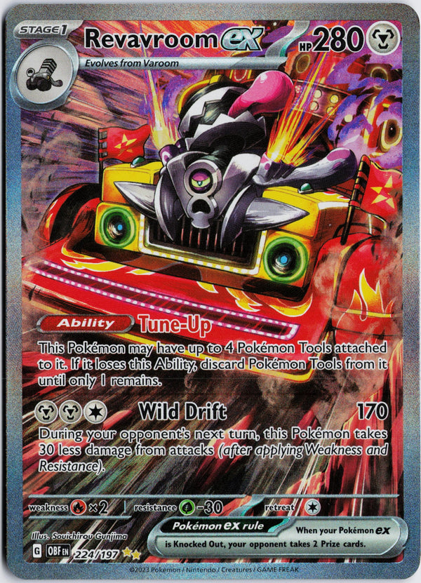 Carta Pokémon Revavroom ex · Obsidian Flames #224/197 (NM) — pieza única en Moon's Collectibles México