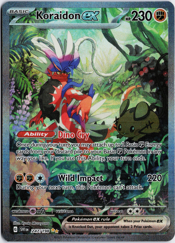Carta Pokémon Koraidon ex · Scarlet & Violet #247/198 (NM) — pieza única en Moon's Collectibles México