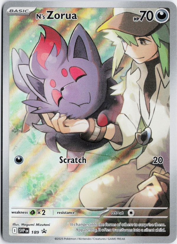 Carta Pokémon N's Zorua · Scarlet & Violet Black Star Promos #189 (NM) — pieza única en Moon's Collectibles México