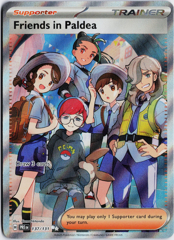Carta Pokémon Friends in Paldea · Prismatic Evolutions #137/131 (NM) — pieza única en Moon's Collectibles México