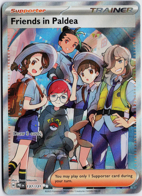 Carta Pokémon Friends in Paldea · Prismatic Evolutions #137/131 (NM) — pieza única en Moon's Collectibles México