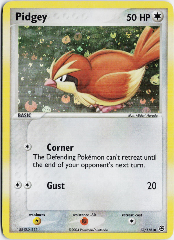 Carta Pokémon Pidgey · FireRed & LeafGreen #73/112 (NM) — pieza única en Moon's Collectibles México