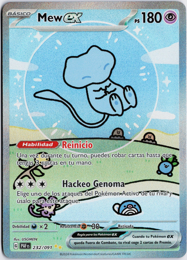 Carta Pokémon Mew ex · Paldean Fates #232/091 (NM) — pieza única en Moon's Collectibles México