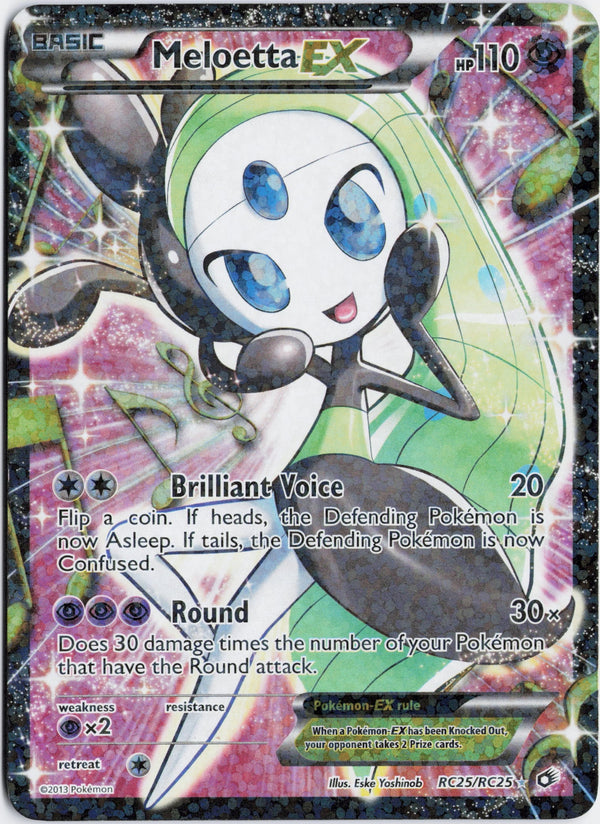 Carta Pokémon Meloetta-EX · Legendary Treasures #RC25/RC25 (NM) — pieza única en Moon's Collectibles México
