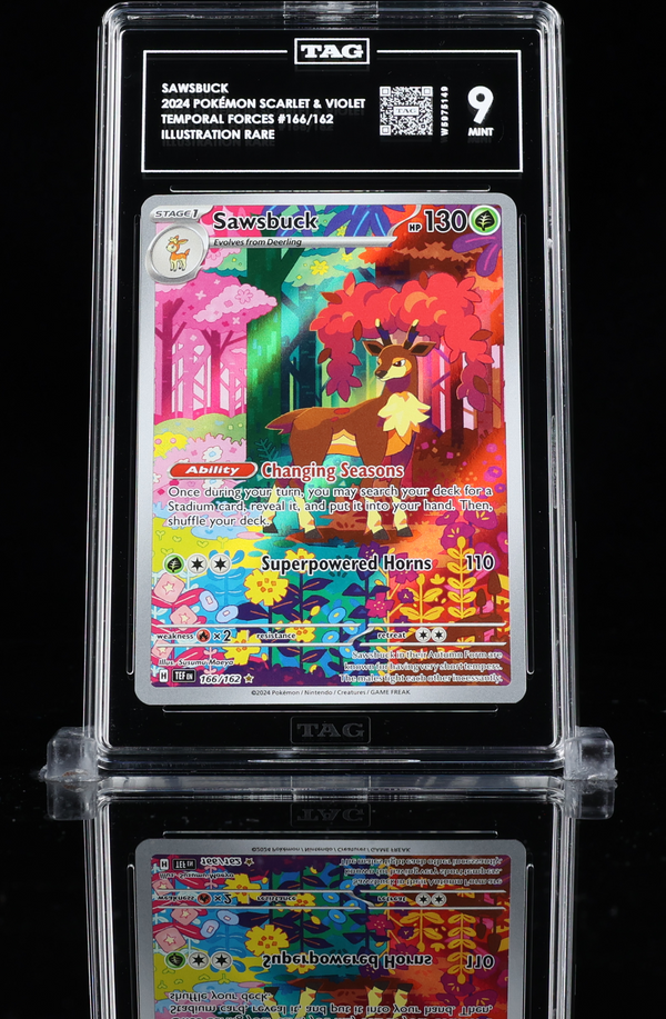 Carta Pokémon Sawbuck · Temporal Forces #166/162 (TAG 9) — pieza única en Moon's Collectibles México