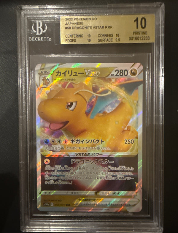 Carta Pokémon カイリューVSTAR · Pokémon GO #050/071 (BGS 10) — pieza única en Moon's Collectibles México