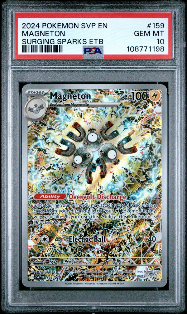 Carta Pokémon Magneton · Scarlet & Violet Black Star Promos #159 (PSA 10) — pieza única en Moon's Collectibles México