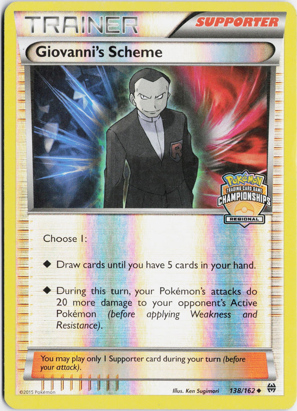 Carta Pokémon Giovanni's Scheme · BREAKthrough #138/162 (MP) — pieza única en Moon's Collectibles México