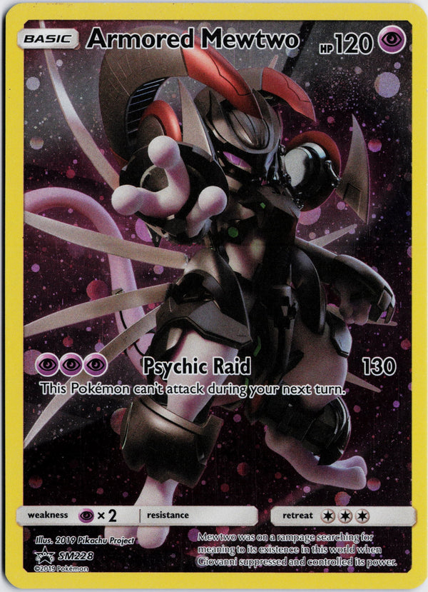 Carta Pokémon Armored Mewtwo · SM Black Star Promos #SM228 (HP) — pieza única en Moon's Collectibles México