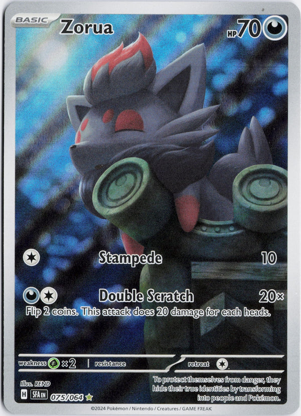 Carta Pokémon Zorua · Shrouded Fable #075/064 (NM) — pieza única en Moon's Collectibles México