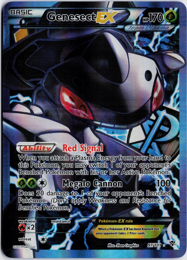 Carta Pokémon Genesect-EX · Plasma Blast #97/101 (MP) — pieza única en Moon's Collectibles México