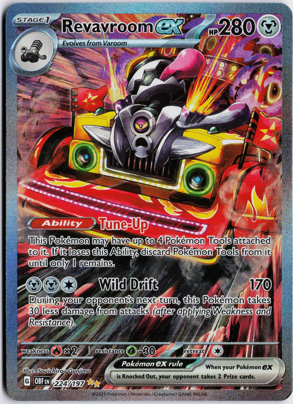 Carta Pokémon Revavroom ex · Obsidian Flames #224/197 (NM) — pieza única en Moon's Collectibles México