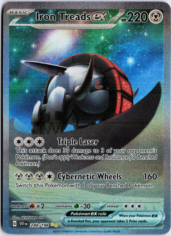 Carta Pokémon Iron Treads ex · Scarlet & Violet #248/198 (NM) — pieza única en Moon's Collectibles México
