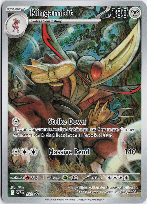 Carta Pokémon Kingambit · Scarlet & Violet Black Star Promos #130 (NM) — pieza única en Moon's Collectibles México