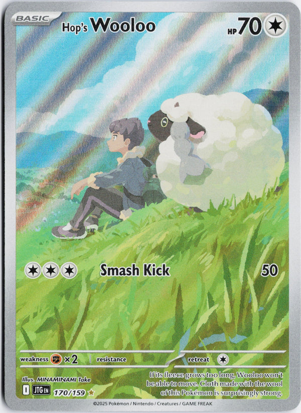 Carta Pokémon Hop's Wooloo · Journey Together #170/159 (NM) — pieza única en Moon's Collectibles México