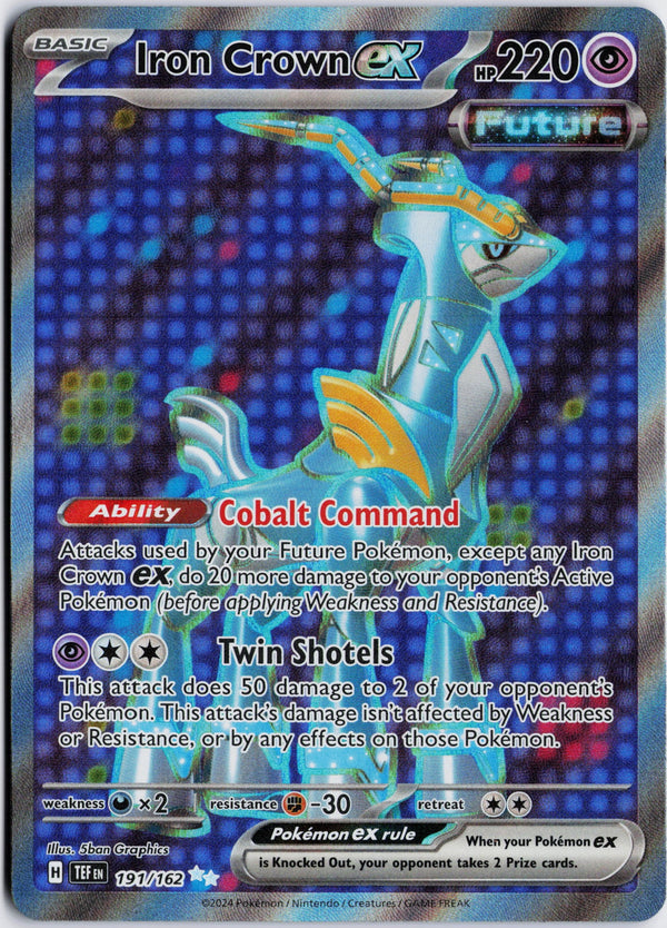 Carta Pokémon Iron Crown ex · Temporal Forces #191/162 (NM) — pieza única en Moon's Collectibles México