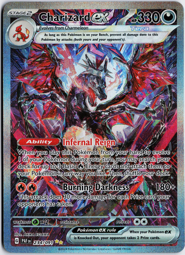 Carta Pokémon Charizard ex · Paldean Fates #234/091 (NM) — pieza única en Moon's Collectibles México