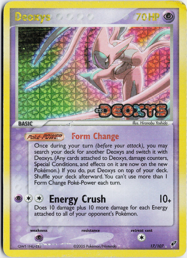Carta Pokémon Deoxys · Deoxys #17/107 (HP) — pieza única en Moon's Collectibles México