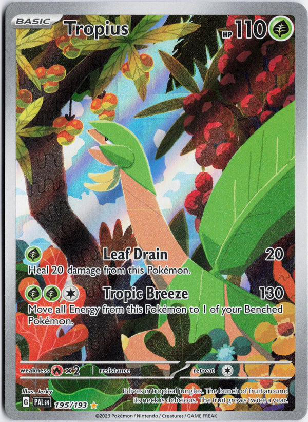 Carta Pokémon Tropius · Paldea Evolved #195/193 (NM) — pieza única en Moon's Collectibles México