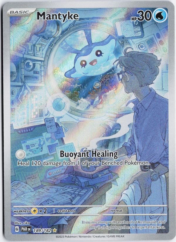 Carta Pokémon Mantyke · Paradox Rift #189/182 (NM) — pieza única en Moon's Collectibles México