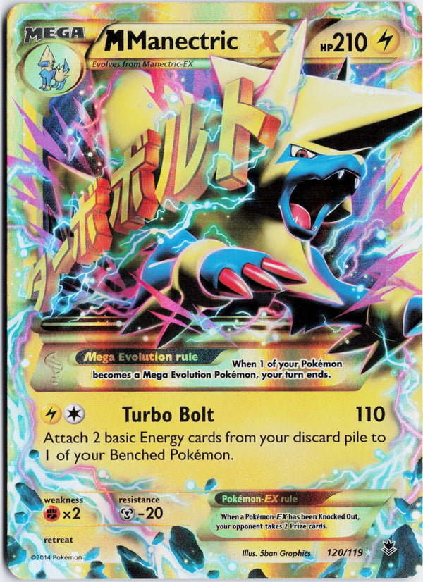 Carta Pokémon M Manectric-EX · Phantom Forces #120/119 (NM) — pieza única en Moon's Collectibles México