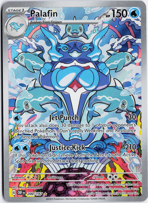 Carta Pokémon Palafin · Obsidian Flames #200/197 (NM) — pieza única en Moon's Collectibles México