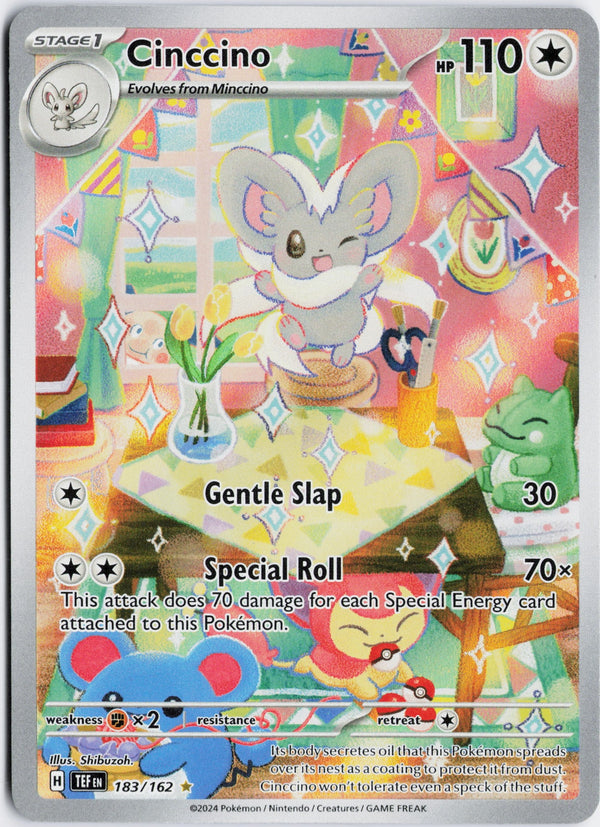 Carta Pokémon Cinccino · Temporal Forces #183/162 (NM) — pieza única en Moon's Collectibles México