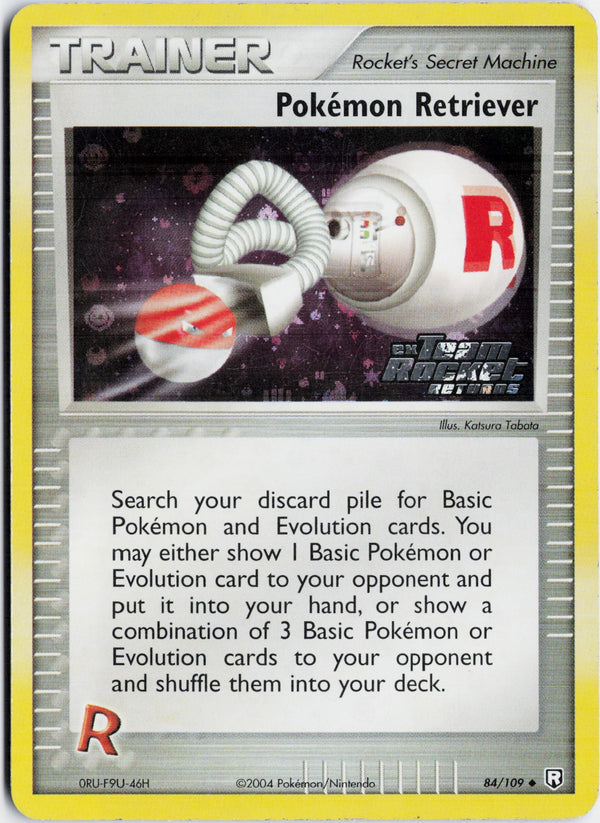 Carta Pokémon Pokémon Retriever · Team Rocket Returns #84/109 (LP) — pieza única en Moon's Collectibles México