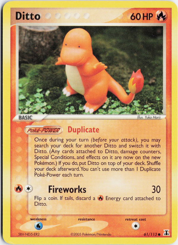 Carta Pokémon Ditto · Delta Species #61/113 (NM) — pieza única en Moon's Collectibles México