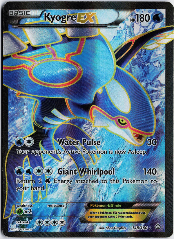 Carta Pokémon Kyogre-EX · Primal Clash #148/160 (HP) — pieza única en Moon's Collectibles México