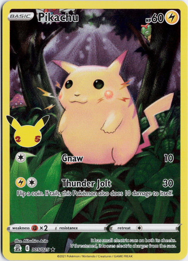 Carta Pokémon Pikachu · Celebrations #5 (NM) — pieza única en Moon's Collectibles México