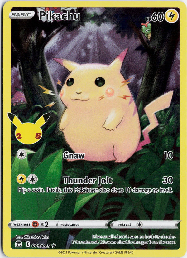 Carta Pokémon Pikachu · Celebrations #5 (NM) — pieza única en Moon's Collectibles México