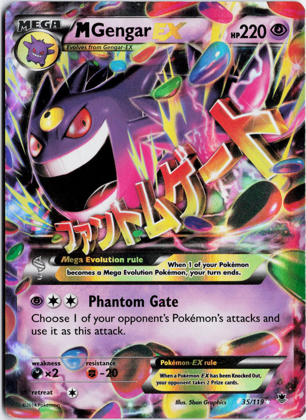 Carta Pokémon M Gengar-EX · Phantom Forces #35/119 (HP) — pieza única en Moon's Collectibles México