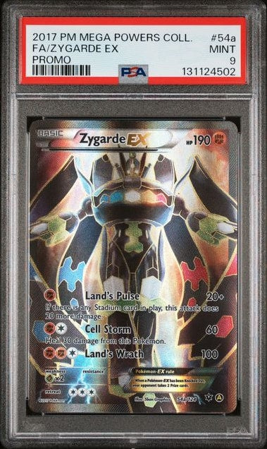 Carta Pokémon Zygarde-EX · Fates Collide #54a/124 (PSA 9) — pieza única en Moon's Collectibles México