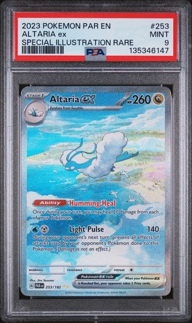 Carta Pokémon Altaria ex · Paradox Rift #253/182 (PSA 9) — pieza única en Moon's Collectibles México