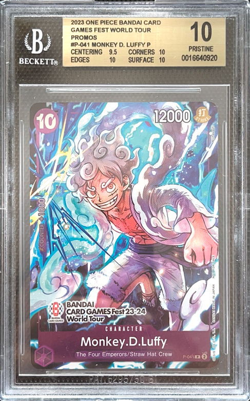 Carta Pokémon Monkey.D.Luffy · Promos #P-041 (BGS 10) — pieza única en Moon's Collectibles México
