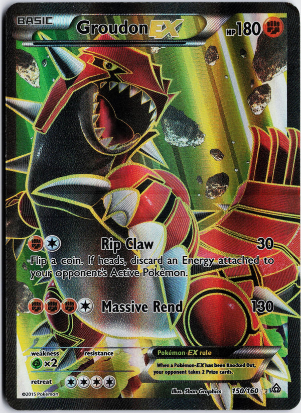 Carta Pokémon Groudon-EX · Primal Clash #150/160 (HP) — pieza única en Moon's Collectibles México