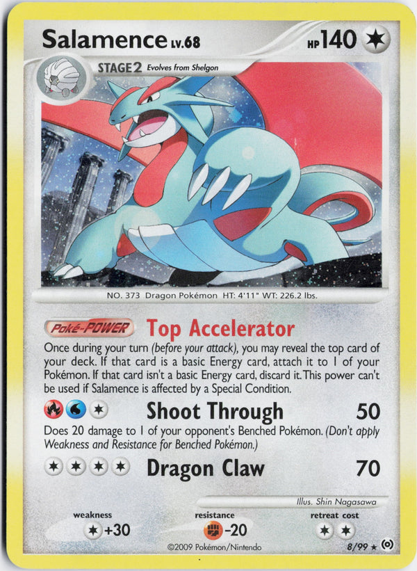 Carta Pokémon Salamence · Arceus #8/99 (LP) — pieza única en Moon's Collectibles México
