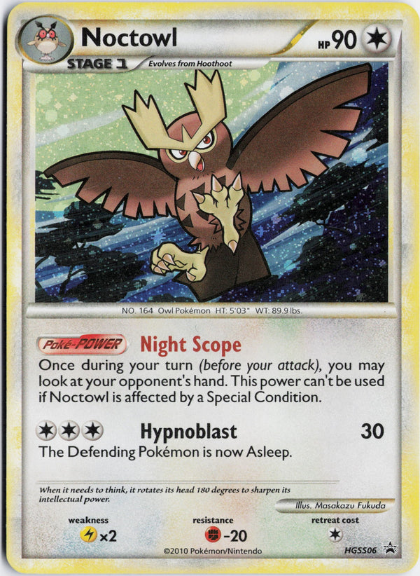 Carta Pokémon Noctowl · HGSS Black Star Promos #HGSS06 (LP) — pieza única en Moon's Collectibles México