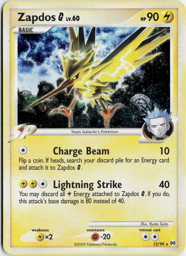 Carta Pokémon Zapdos G · Arceus #12/99 (LP) — pieza única en Moon's Collectibles México