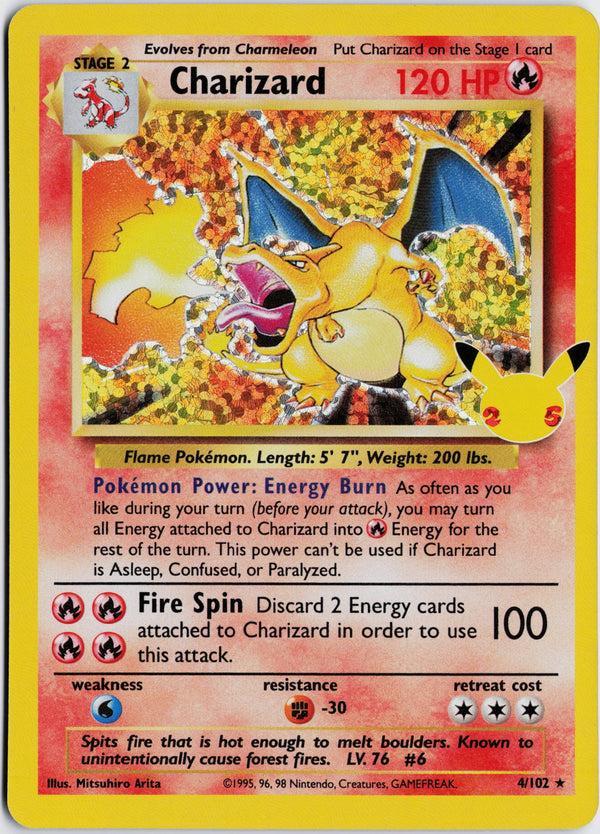 Carta Pokémon Charizard · Celebrations: Classic Collection #4 (NM) — pieza única en Moon's Collectibles México